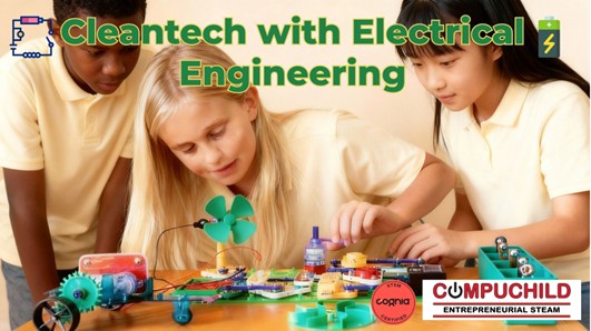 Students explore clean technology by building and testing circuits for electric cars, windmills, and solar devices while learning series and parallel circuits through hands-on activities, videos, and Kahoot.