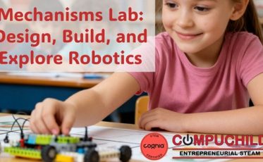 Young inventors build simple machines with gears, pulleys, cams, and motors while using videos, games, and basic coding to spark curiosity and confidence in engineering.