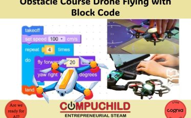 Obstacle Course Drone Flying with Block Code Flyer